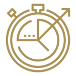 Gold stopwatch icon.