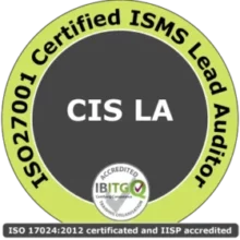 ISO27001 Certified ISMS Lead Auditor CIS LA seal