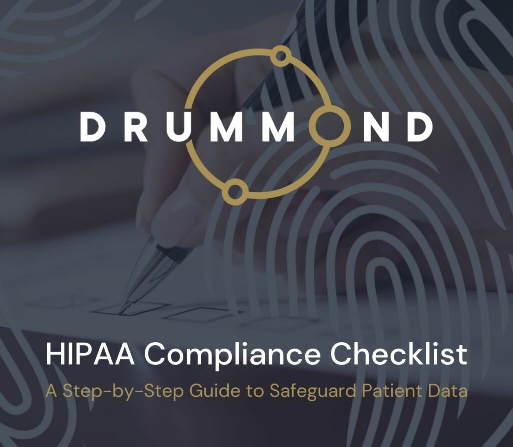 Drummond HIPAA Compliance Checklist ebook cover.