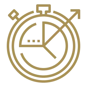 Gold stopwatch icon.